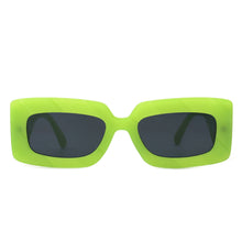 Load image into Gallery viewer, Retro Square Chunky Sunglasses Lime Green
