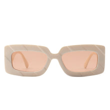 Load image into Gallery viewer, Retro Square Chunky Sunglasses Cream
