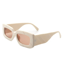 Load image into Gallery viewer, Retro Square Chunky Sunglasses Cream
